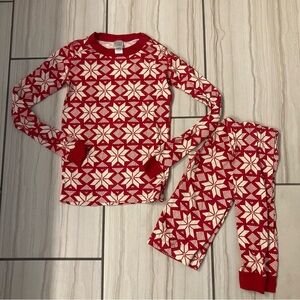 Hanna Andersson Scandi Snowflake long john pajamas